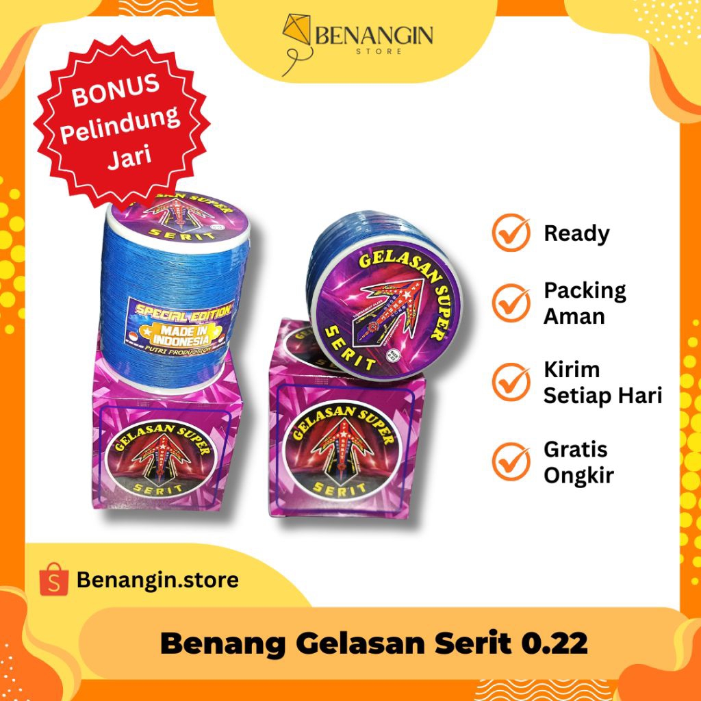 Benang Gelasan Serit 0.22 Panjang 2000 Yard |Gelasan Matot| |Benang Layangan|