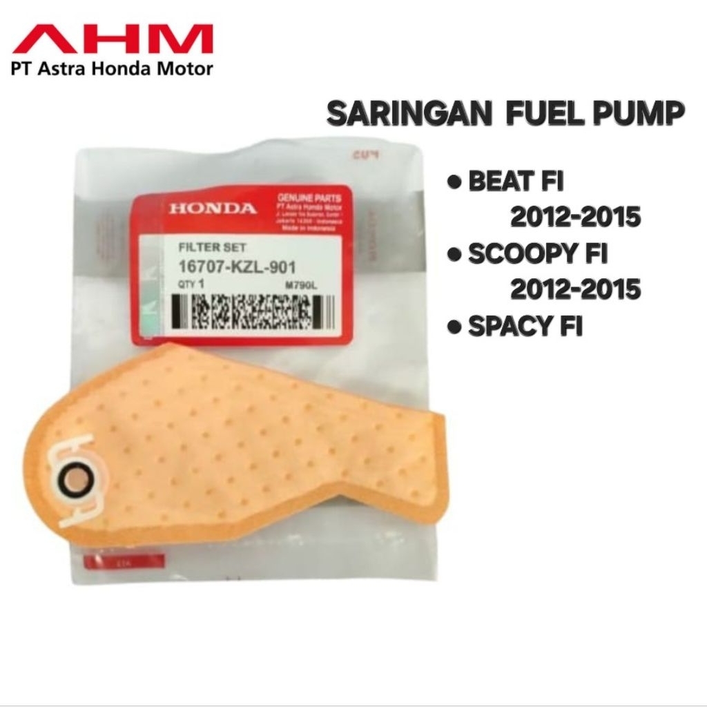 SARINGAN PAMPERS FILTER FUEL PUMP BEAT FI 2012-2015 SCOOPY FI 2012-2015 SPACY FI ORIGINAL AHM KZL