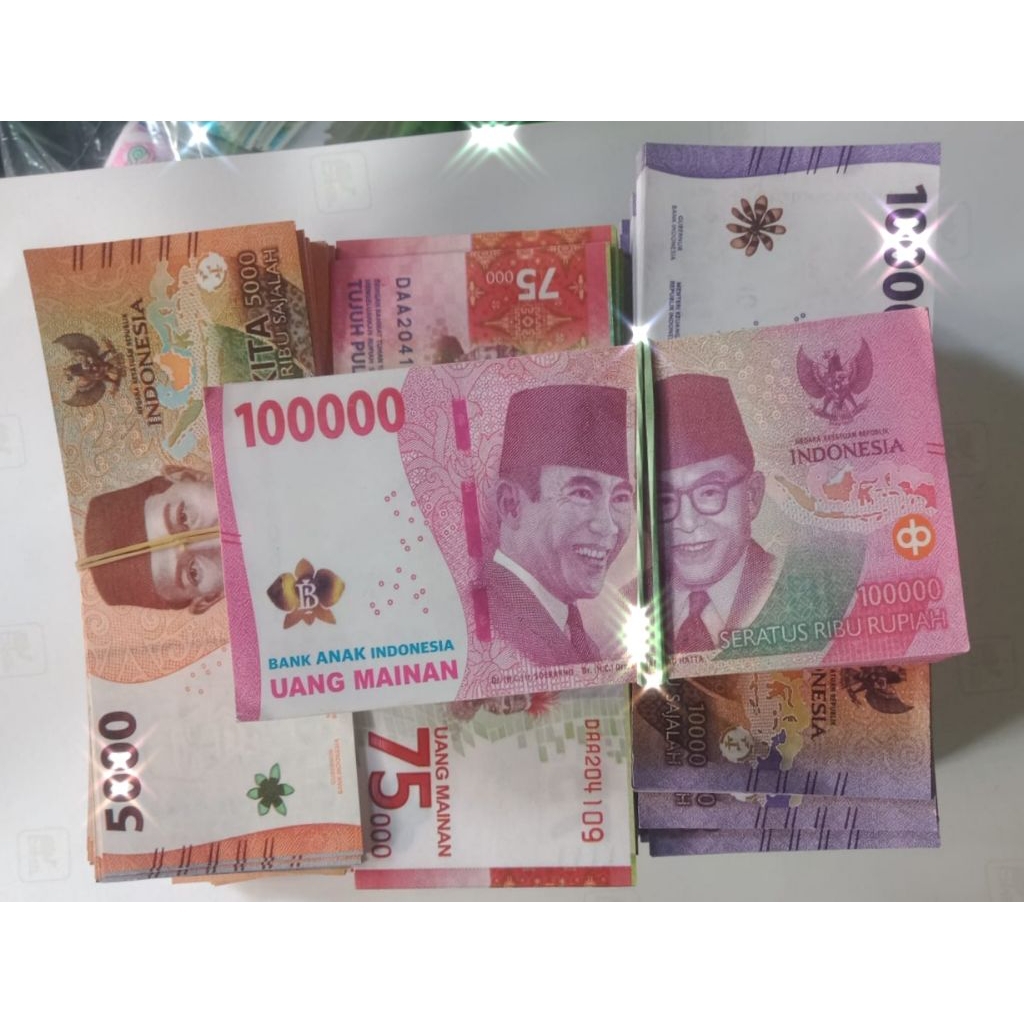 (COD)PROMO Mainan anak uang mainan isi100 lembar 11500