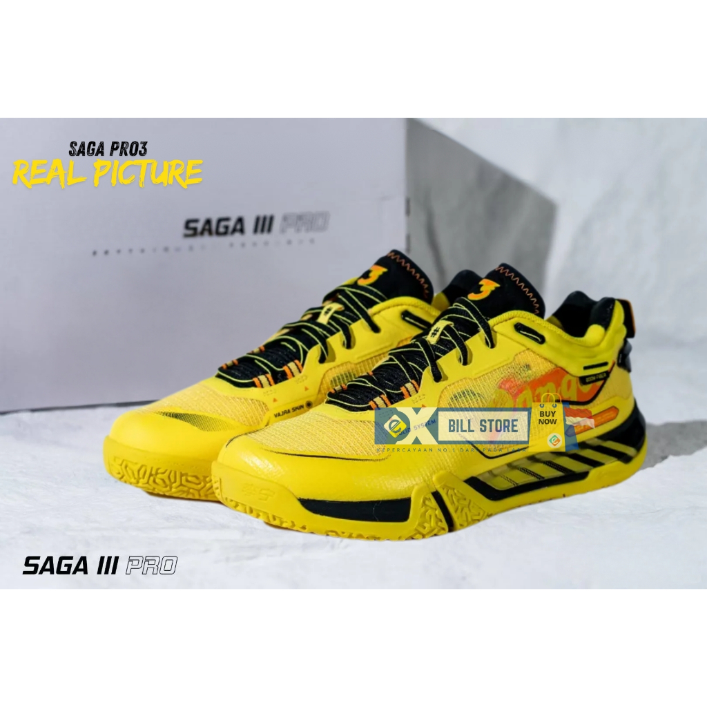 [EXBILL] Sepatu bulutangkis Lining SAGA 3 PRO TERBARU 2025 dengan teknologi stabil, sepatu kompetisi