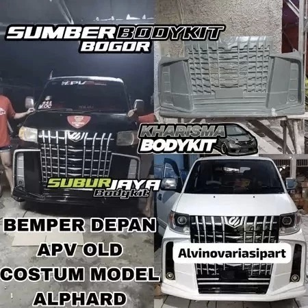 BUMPER DEPAN APV OLD TAHUN 2004 - 2006 COSTUM MODEL ALPHARD BEMPER DEPAN APV OLD bemper APV luxury