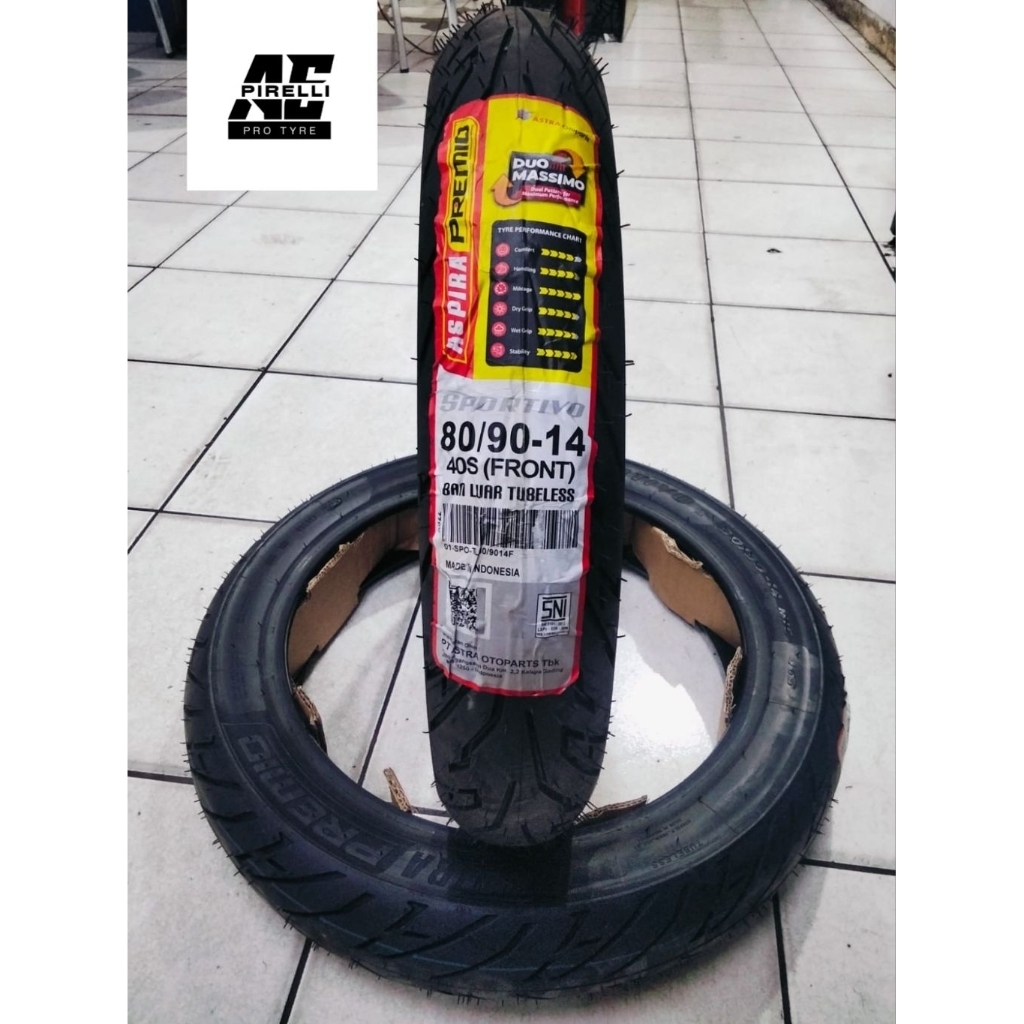 Aspira Premio Sportivo UK 80/90-14 Tubeless