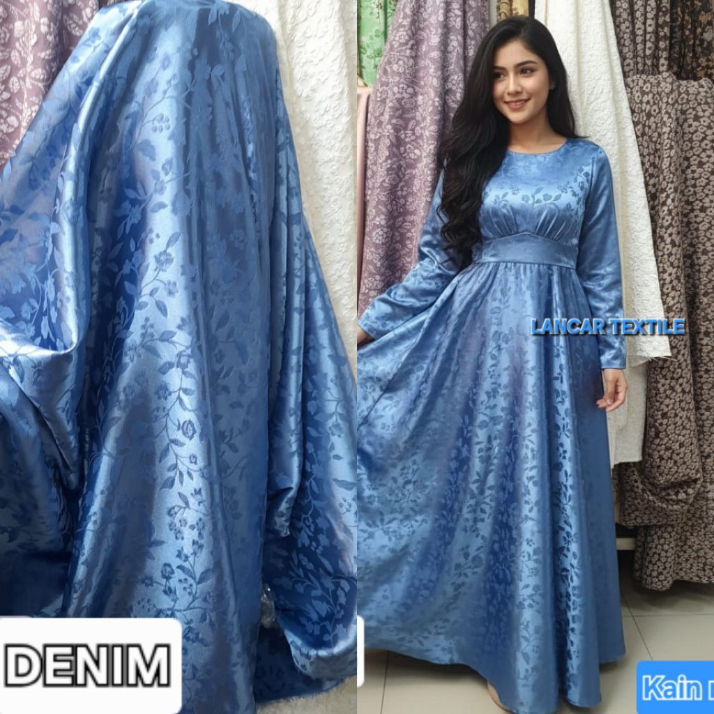 Kain bahan armani silk jaguard / Kain armani jaguard silk meteran / Armani jaguard silk import