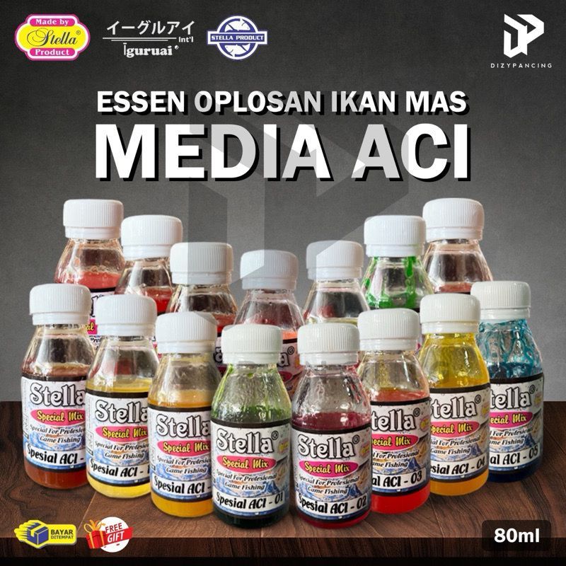 Essen stella special mix aci terlengkap 01-17 umpan pancing ikan mas tombro 80ml
