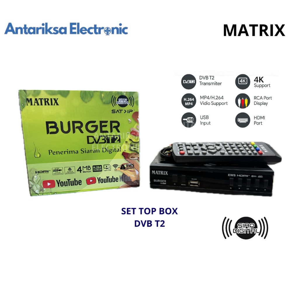 MATRIX STB SET TOP BOX TV DIGITAL BURGER // DIGITAL RECEIVER // ORIGINAL BEST QUALITY