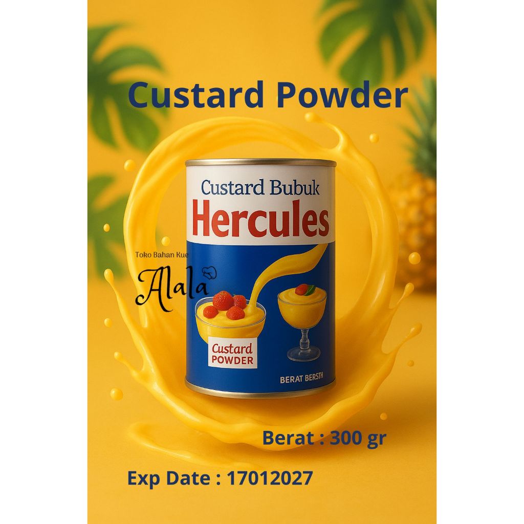 HERCULES Custard Powder Tepung Custard 300 Gram / Tepung Custard Hercules