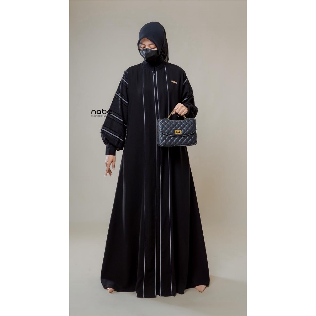 Nabe - Dress Hitam by Nabe / Gamis Hitam Nabe / Nabe original