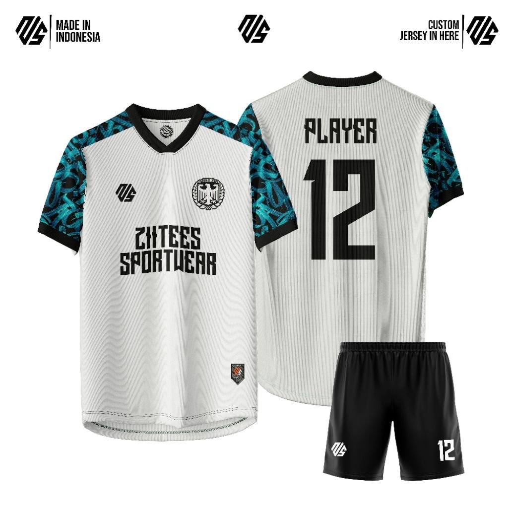 JERSEY FUTSAL FREE CUSTOM NAMA, LOGO, SPONSOR DAN NOMOR [ FULL PRINT ]