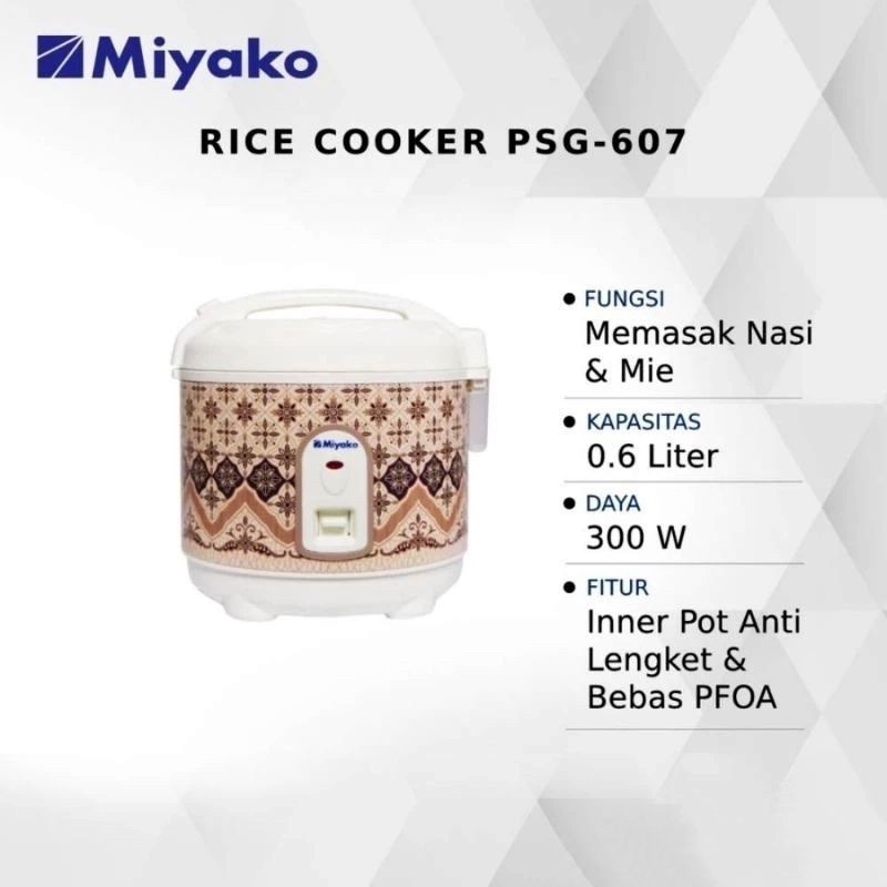Miyako Magic Com kecil Rice Cooker - (PSG-607)