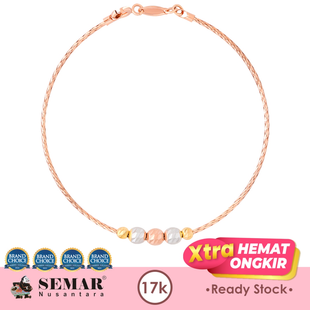 Gelang Emas Choker Lorraine Candy Rose Gold 17K Semar Nusantara
