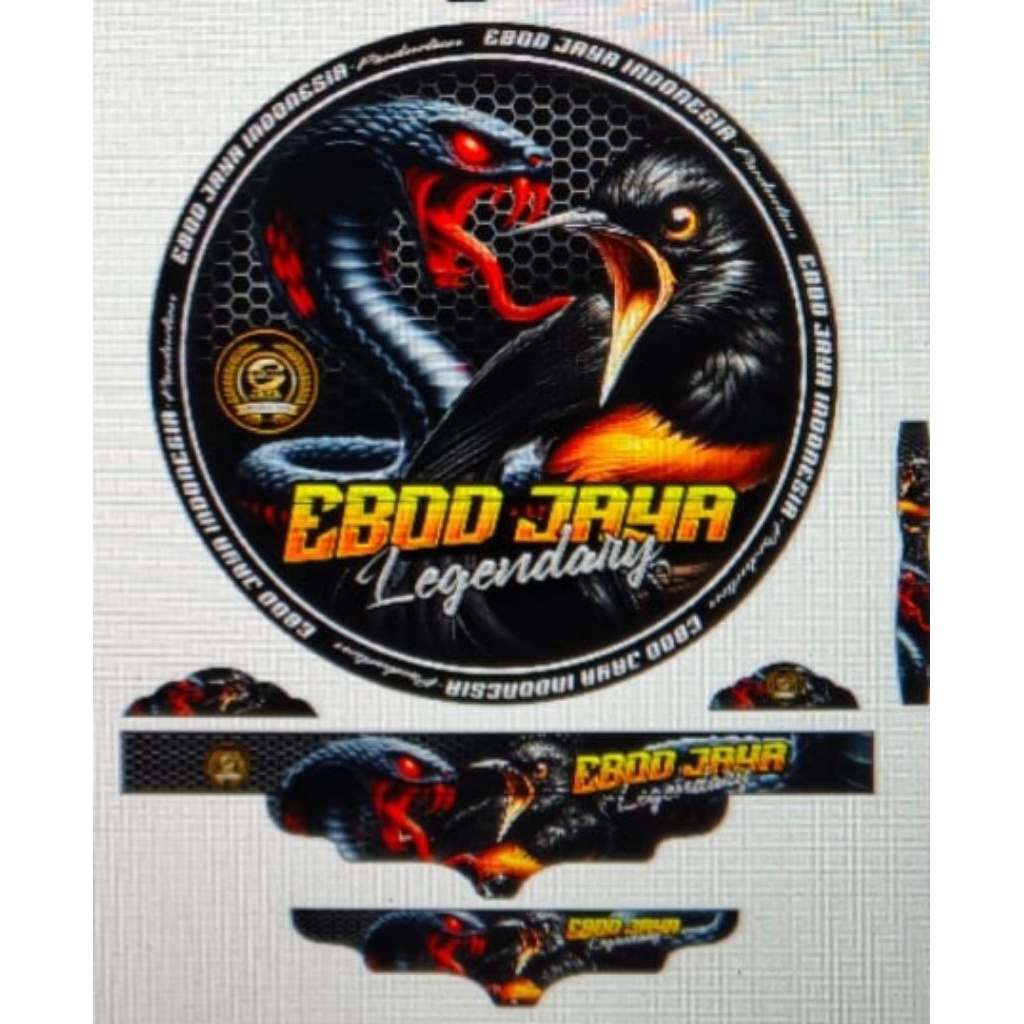 STICKER DECAL SANGKAR MURAI EBOD JAYA NO2 MOTIP MURAI