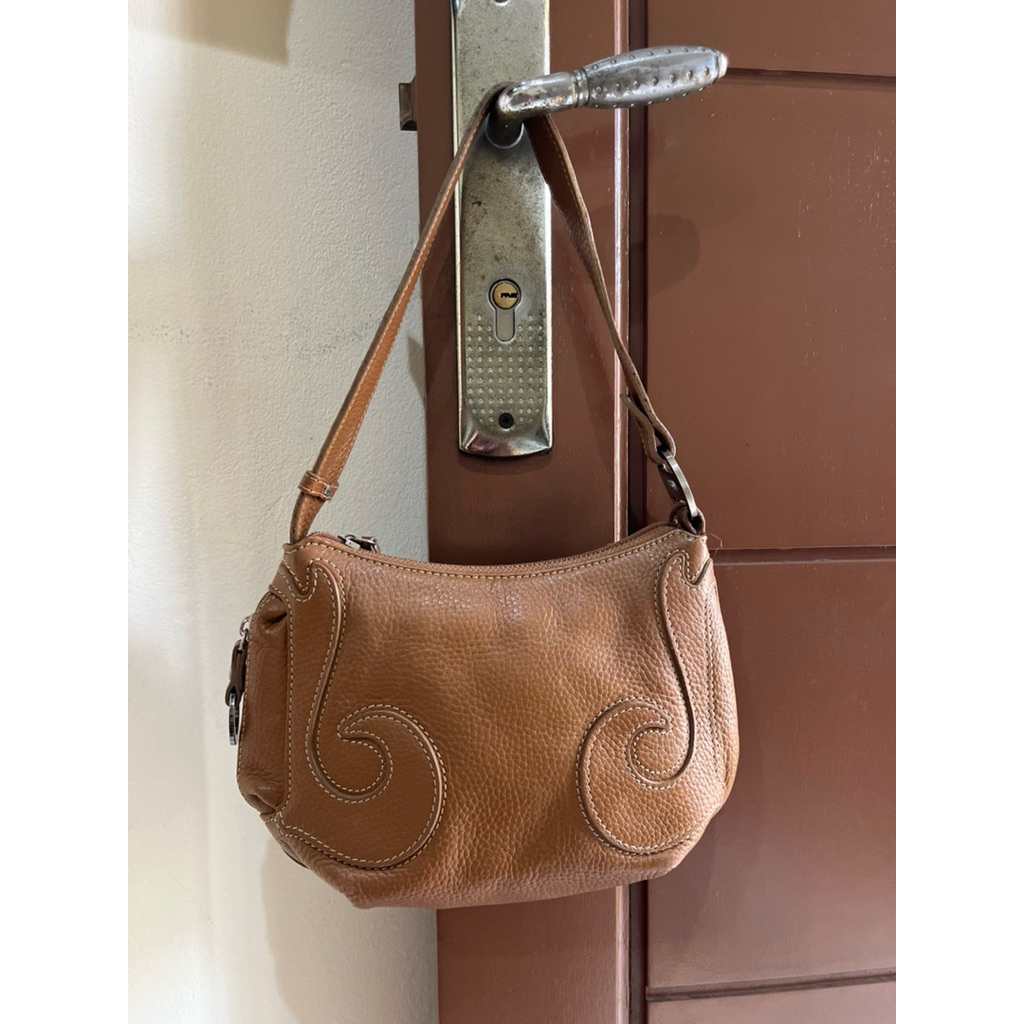 Tas Preloved Shoulder Bag Tas Ketek Kulit Asli Renoma