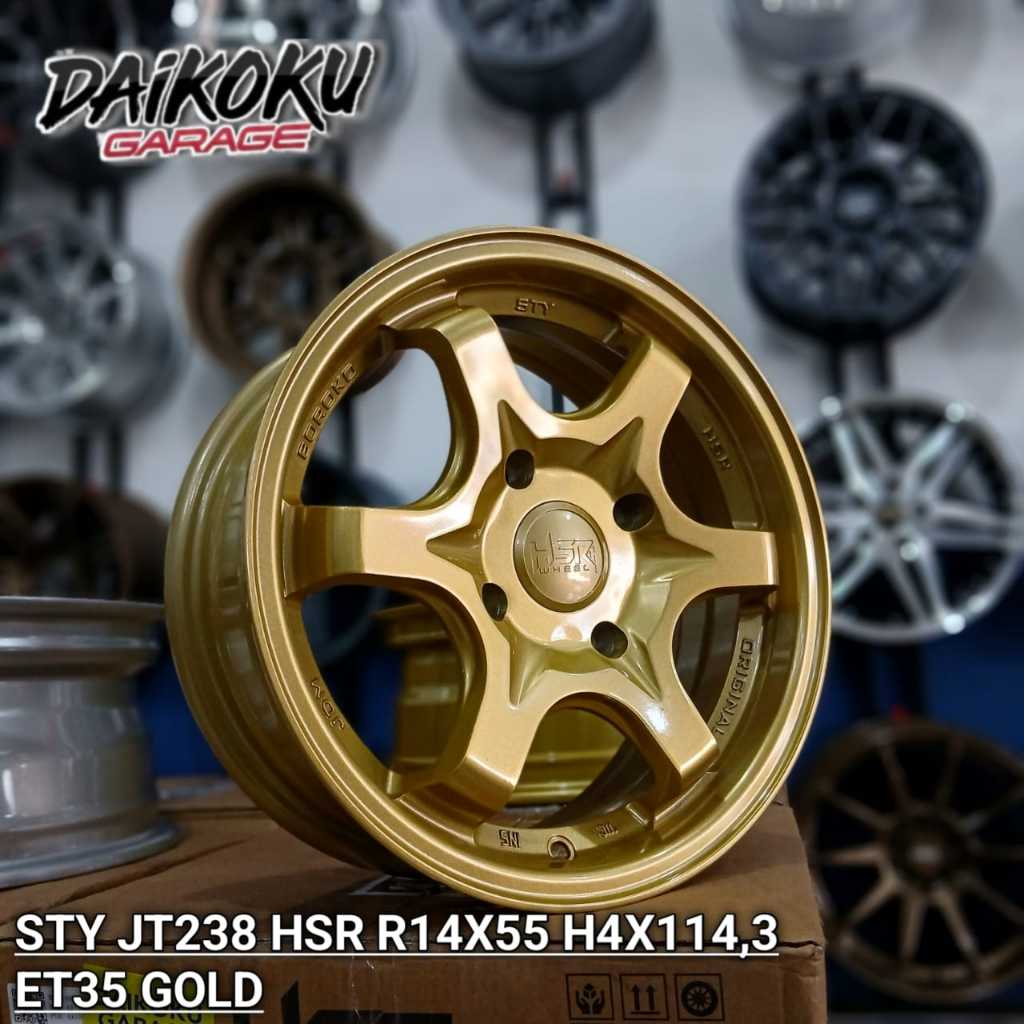 Jual Velg Mobil Ring 14 HSR STY Warna Gold Untuk Avanza Xenia Livina DLL