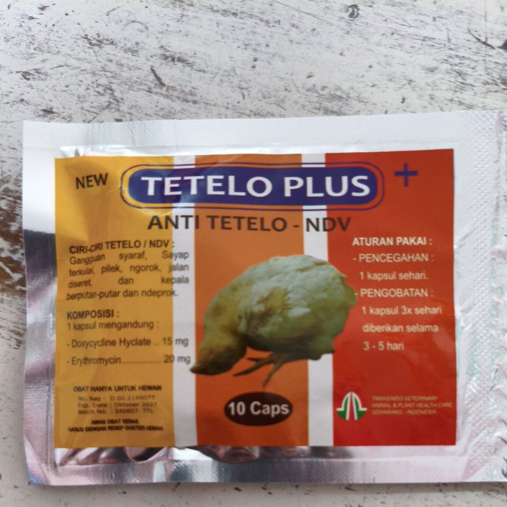 TETELO PLUS AYAM ANTI TETELO - NDV ISI 10 KAPSUL