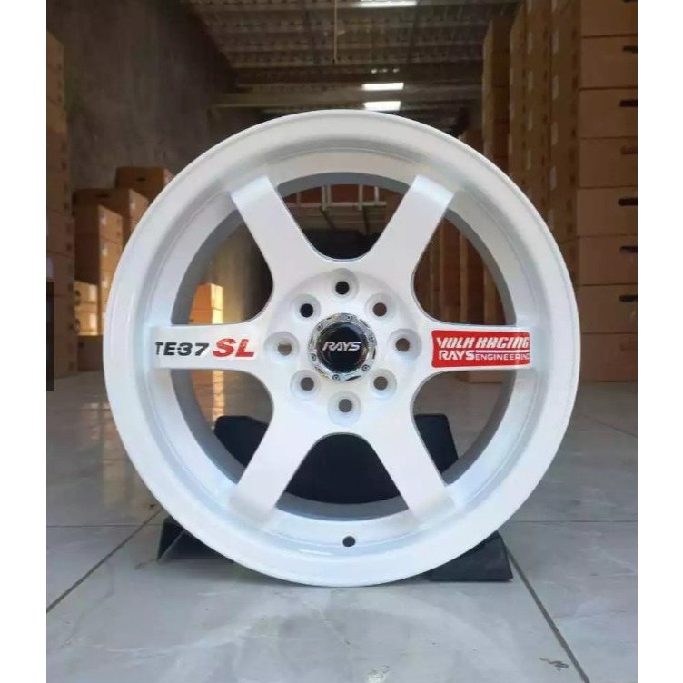 1 SET VELG BARU TE37 SL R16 H4 dbl vcd 100/114 Lbr 7 ET 35 Wrn Putih