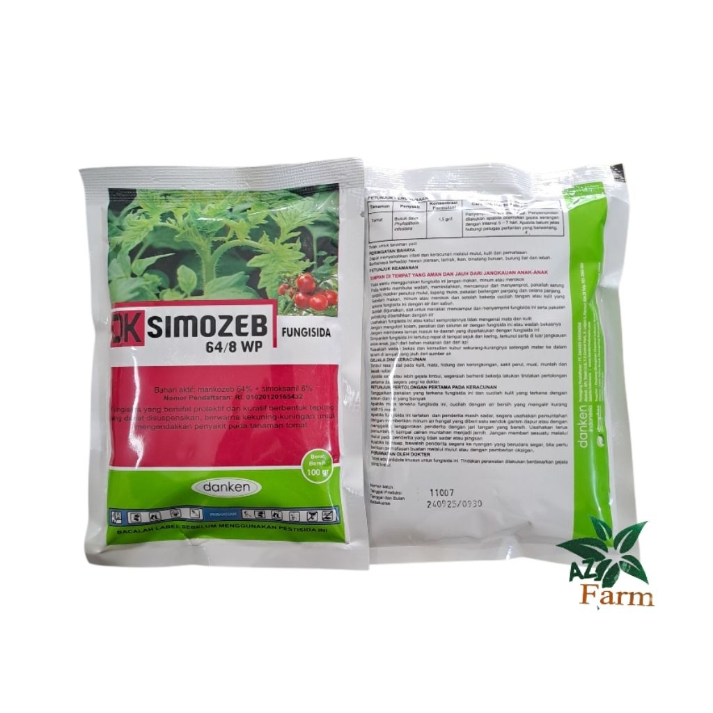 DK SIMOZEB 100GR fungisida Mankozeb simoksanil 64/8wp memgendalikan penyakit jamur