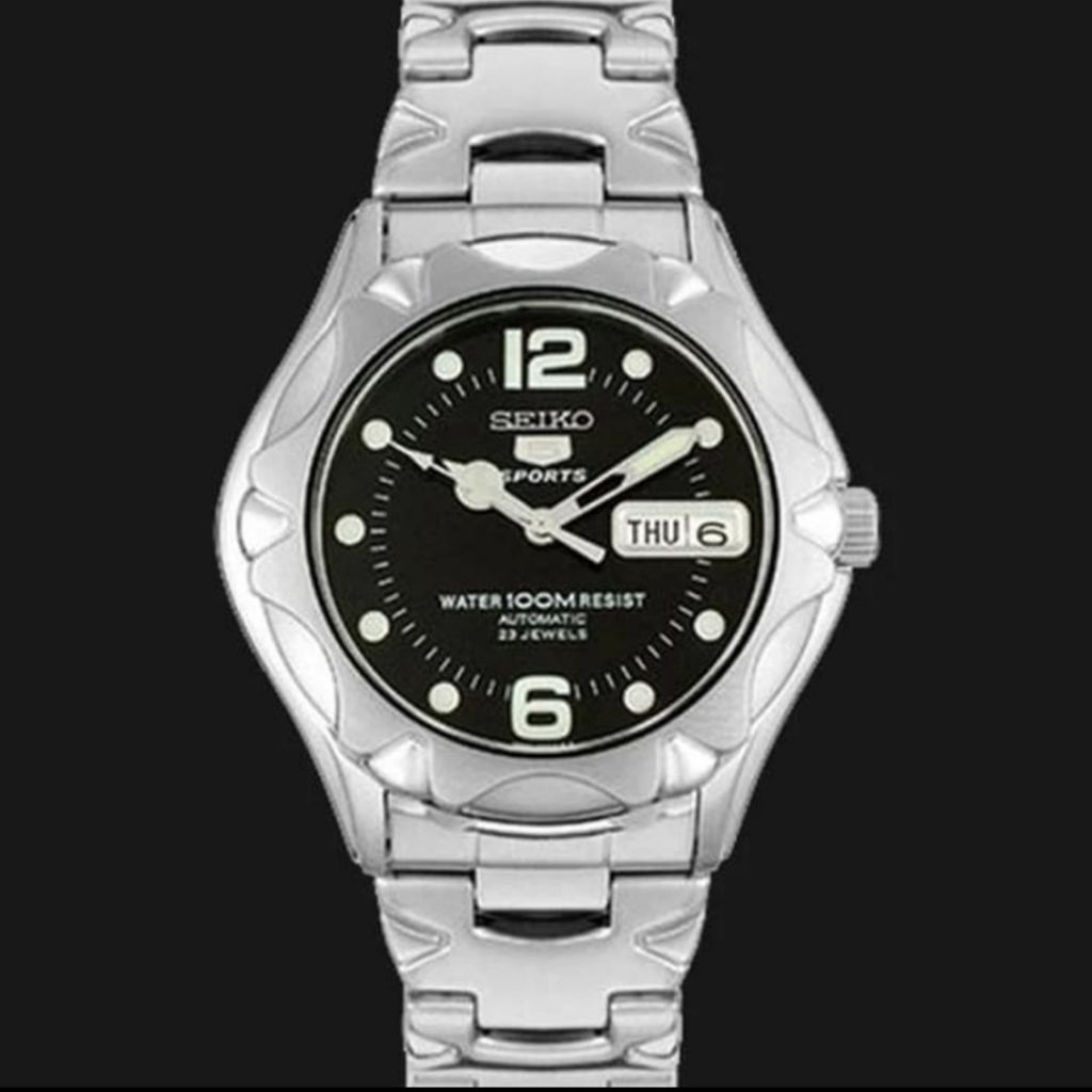 Jam Tangan Classic SEIKO 5 Sports SNX453K1 Automatic Black Dial