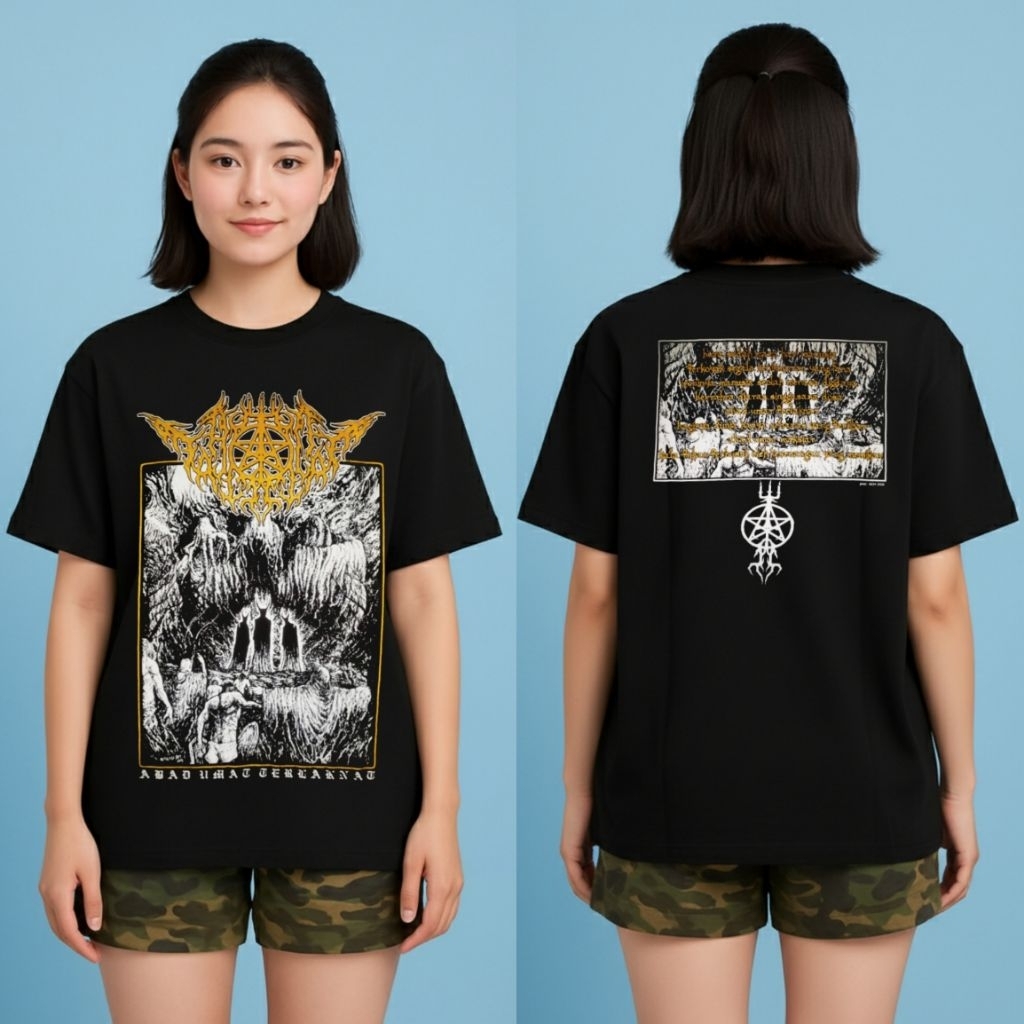 Tshirt Tahlilan  X GARASI REBEL DISTRO / KAOS HITAM / KAOS OBLONG PRIA / BAJU METAL ORIGINAL MERCH