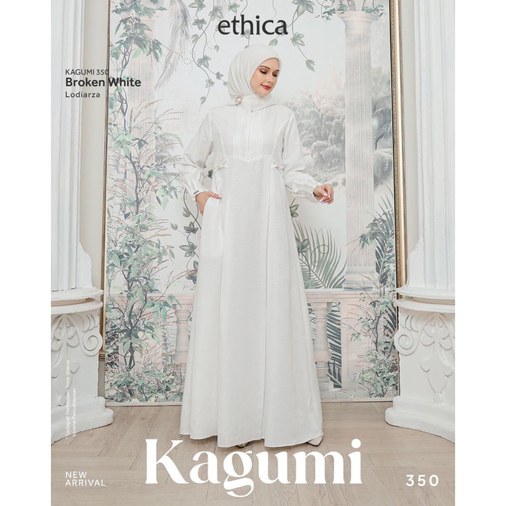 ethica kagumi 350 broken white gamis dewasa putih umroh haji musl