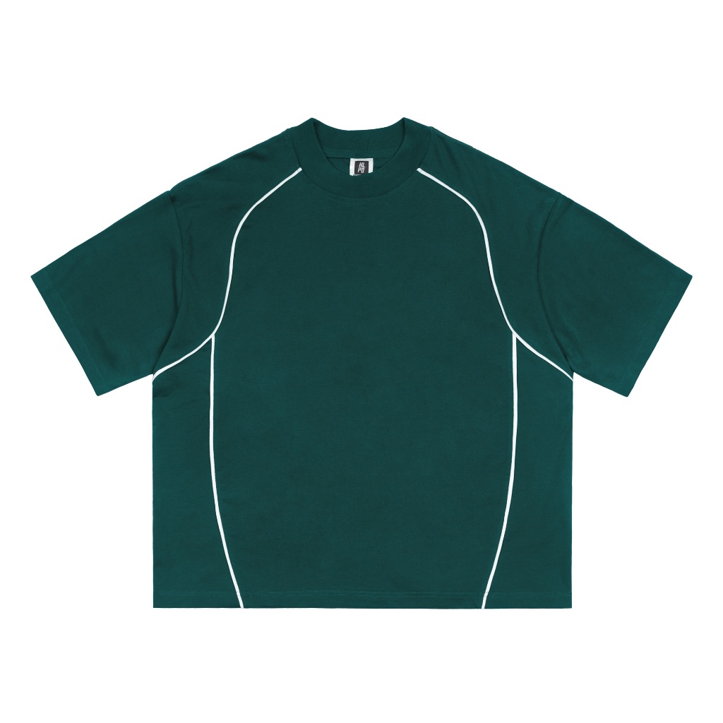 HLPD Weirdworld Kaos Tshirt Boxy Oversize Pecah Pola - Cirs Polos Hijau Botol