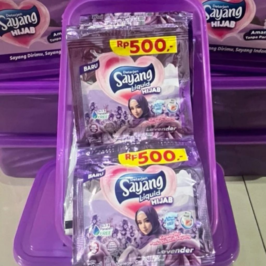detergent cair sayang free box 24 sachet