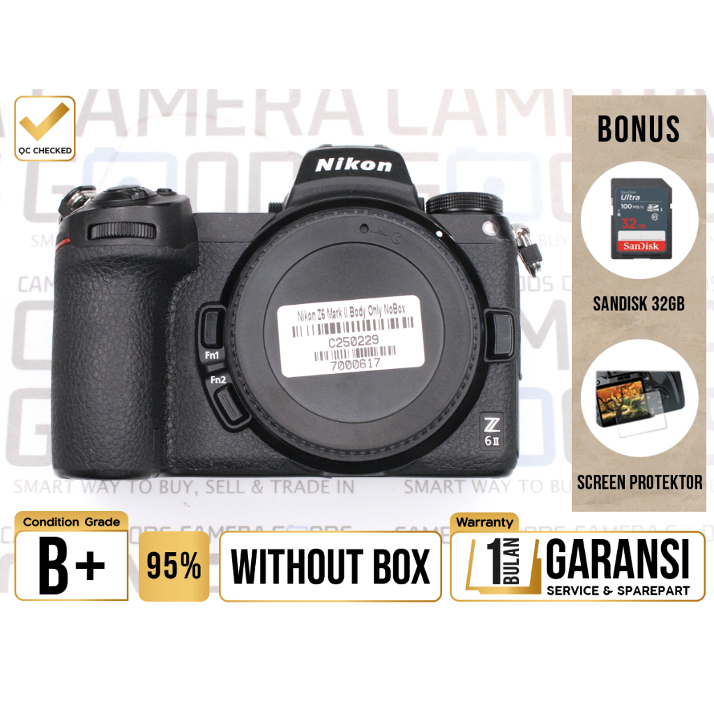 Kamera Nikon Z6 II Full Frame Camera Digital Mirrorless Second Bekas Grade B+ / Nikon Z6II - C250229