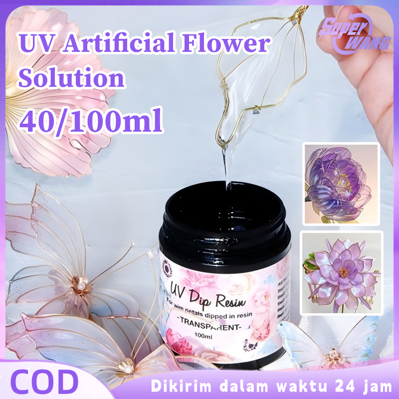 40/100ml Lem Resin UV Bening Epoxy Resin Bening DIY Cairan Resin Bening UV Resin Kawat Pembuatan Per