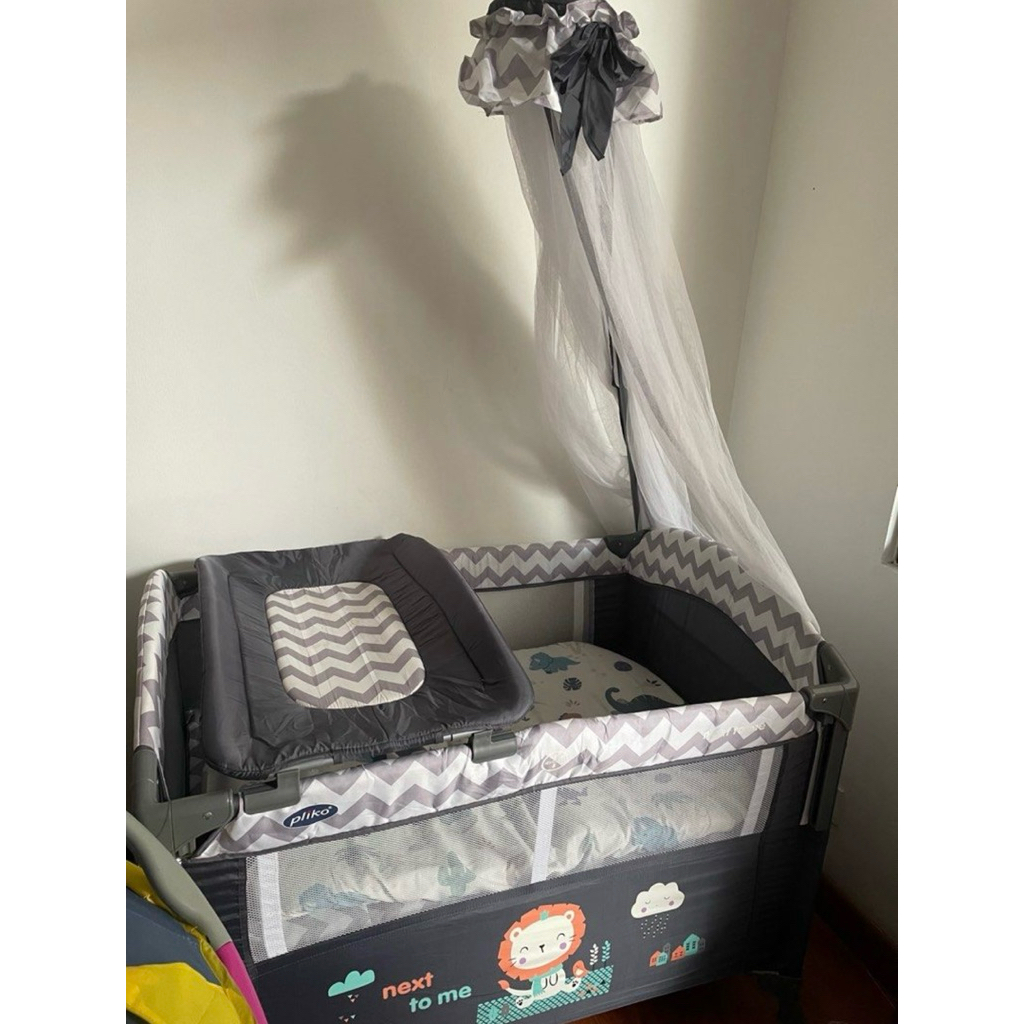 [Preloved] Travel Cot/Baby Crib with Pillow & Bolster by Pliko Next to Me