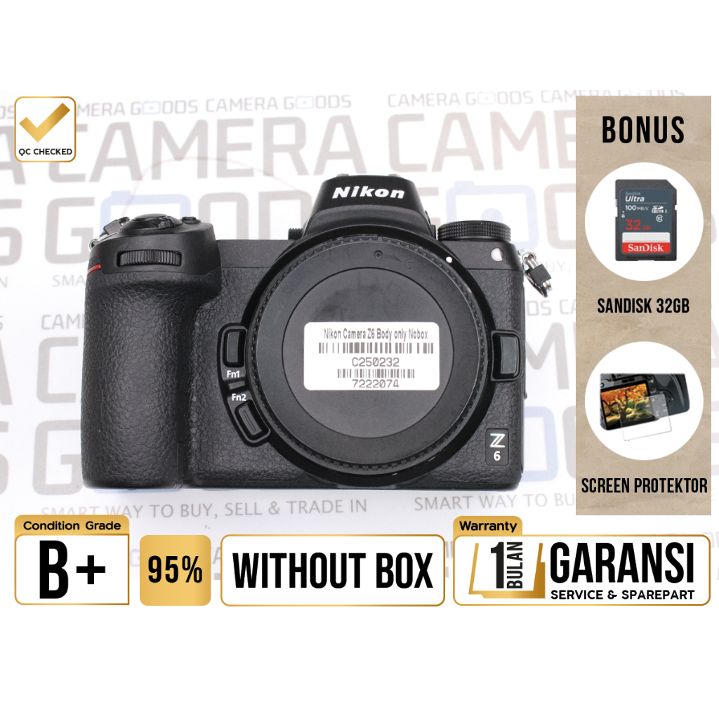 Kamera Nikon Z6 Full Frame Camera Digital Mirrorless Second Bekas Grade B+ / Nikon Z 6 - C250232