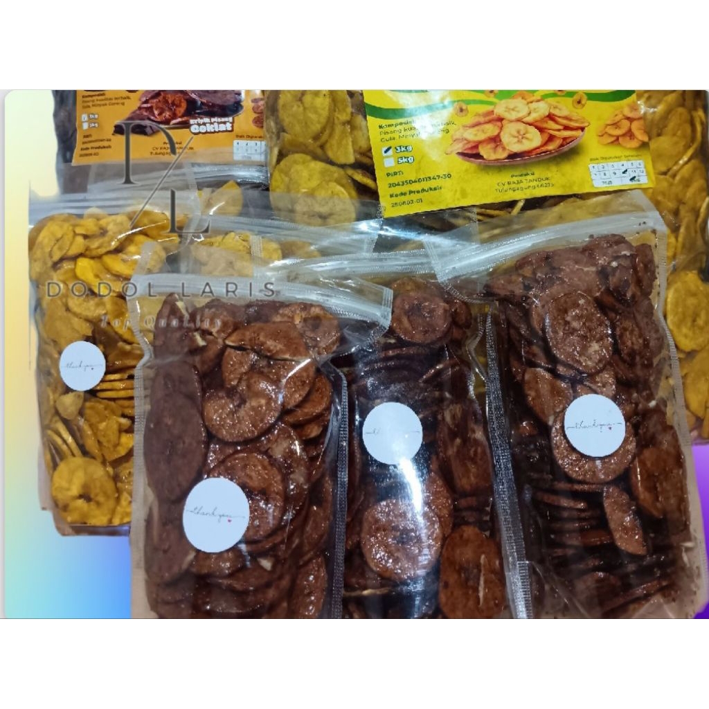 KRIPIK PISANG TANDUK / KRIPIK PISANG COKLAT UENNNAAKK PUOLLL