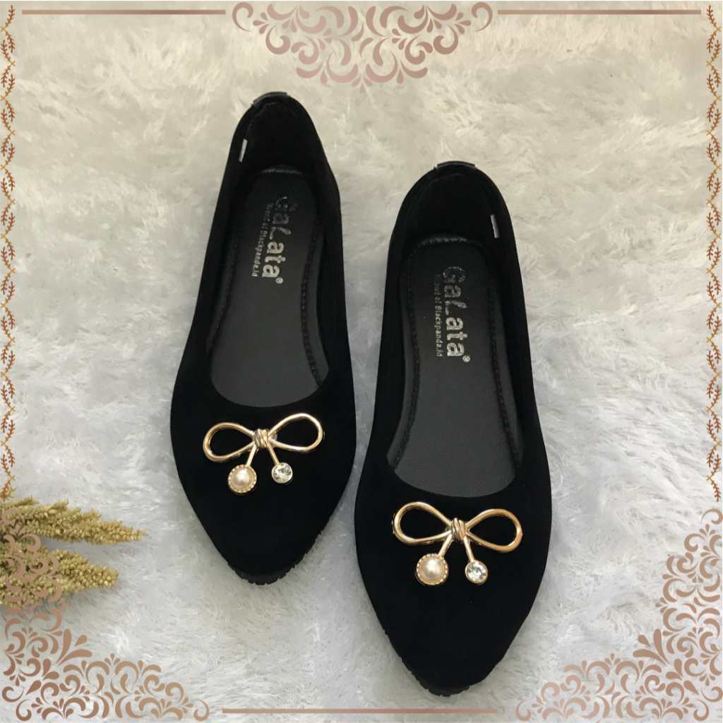 Black Panda Vika Lancip - Sepatu Black Panda Original - Flat Shoes Wanita