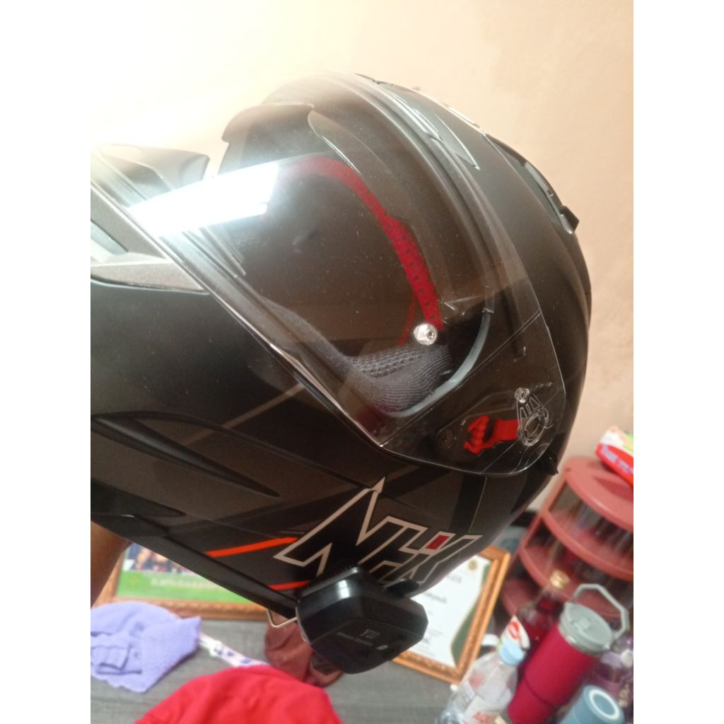 Helm Full Face Double Visor NHK RX9 bonus wireless headphone