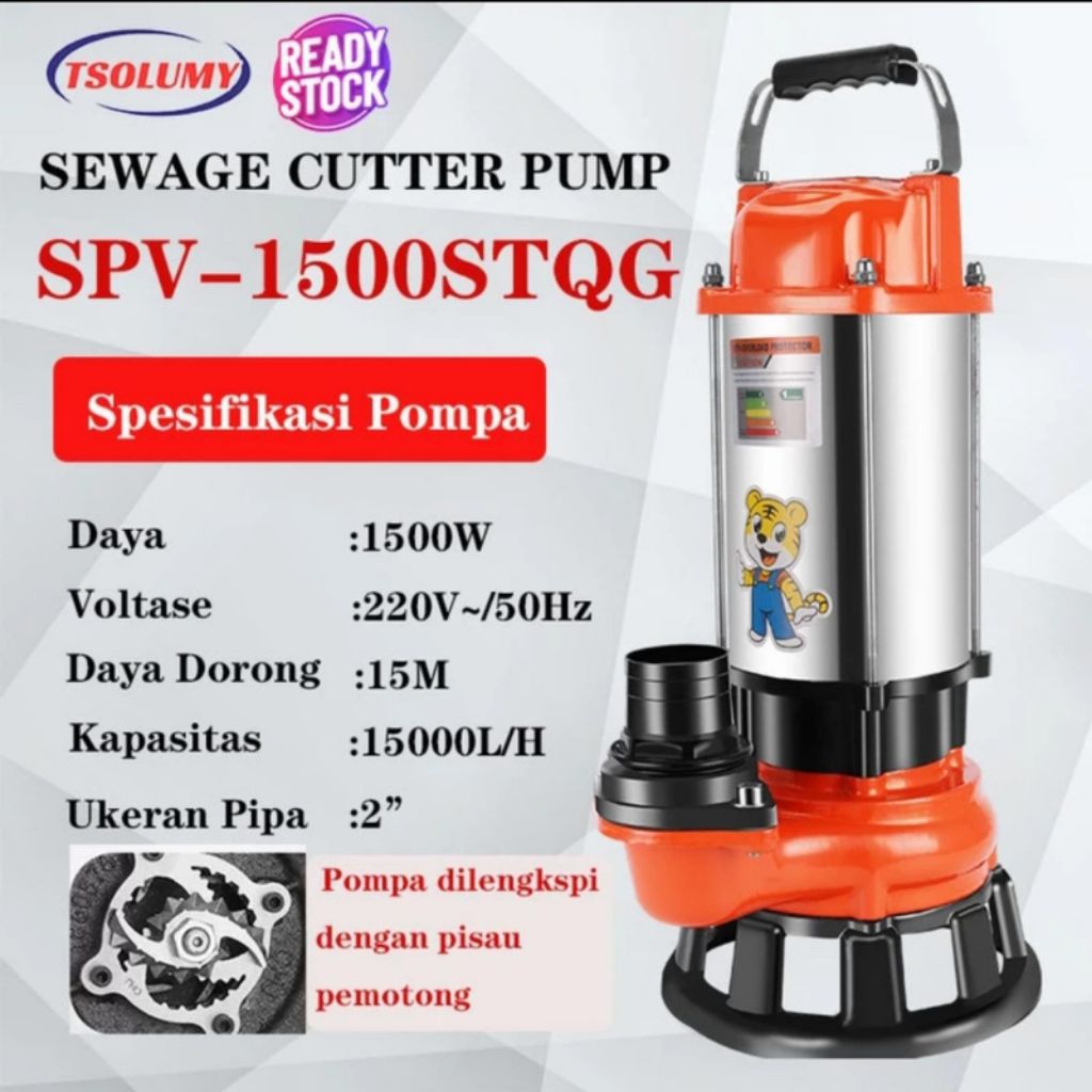 Pompa Celup Somy SPV1500STQG 2" SEWAGE PUMP