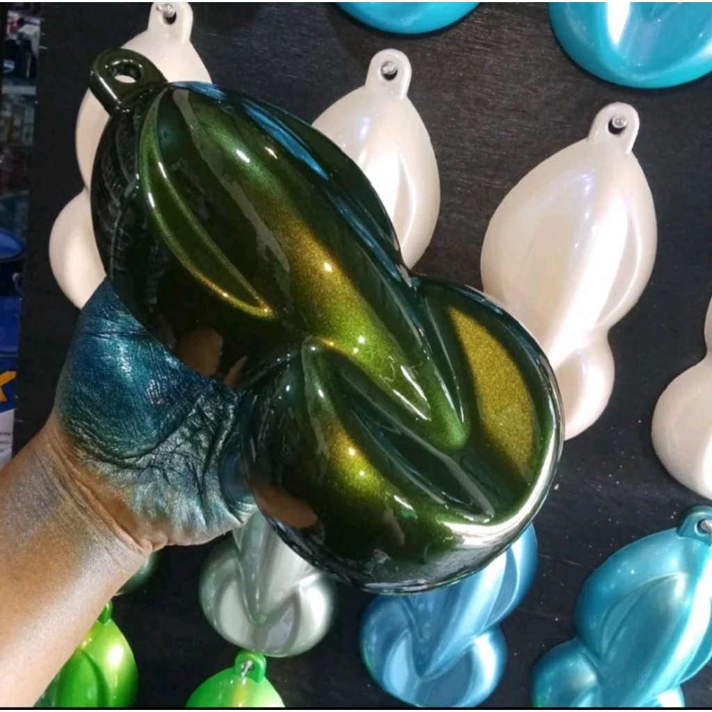 cat warna olive Gren metalic cat custom warna hijau tua metalic cat motor/mobil