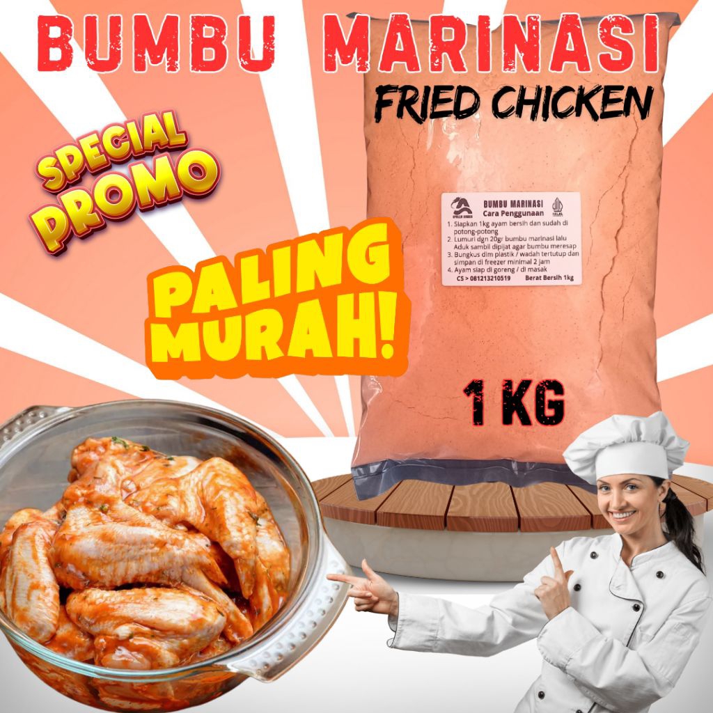Bumbu Marinasi Ayam Fried Chicken Crispy Premium 1kg APOLLO BUMBU KFC mcd