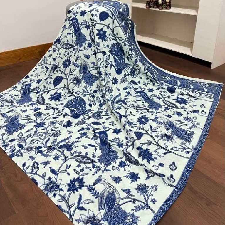 (ORIGINAL) KAIN BATIK LAWEYAN SOLO ENCIM BURUNG MERAK PUTIH