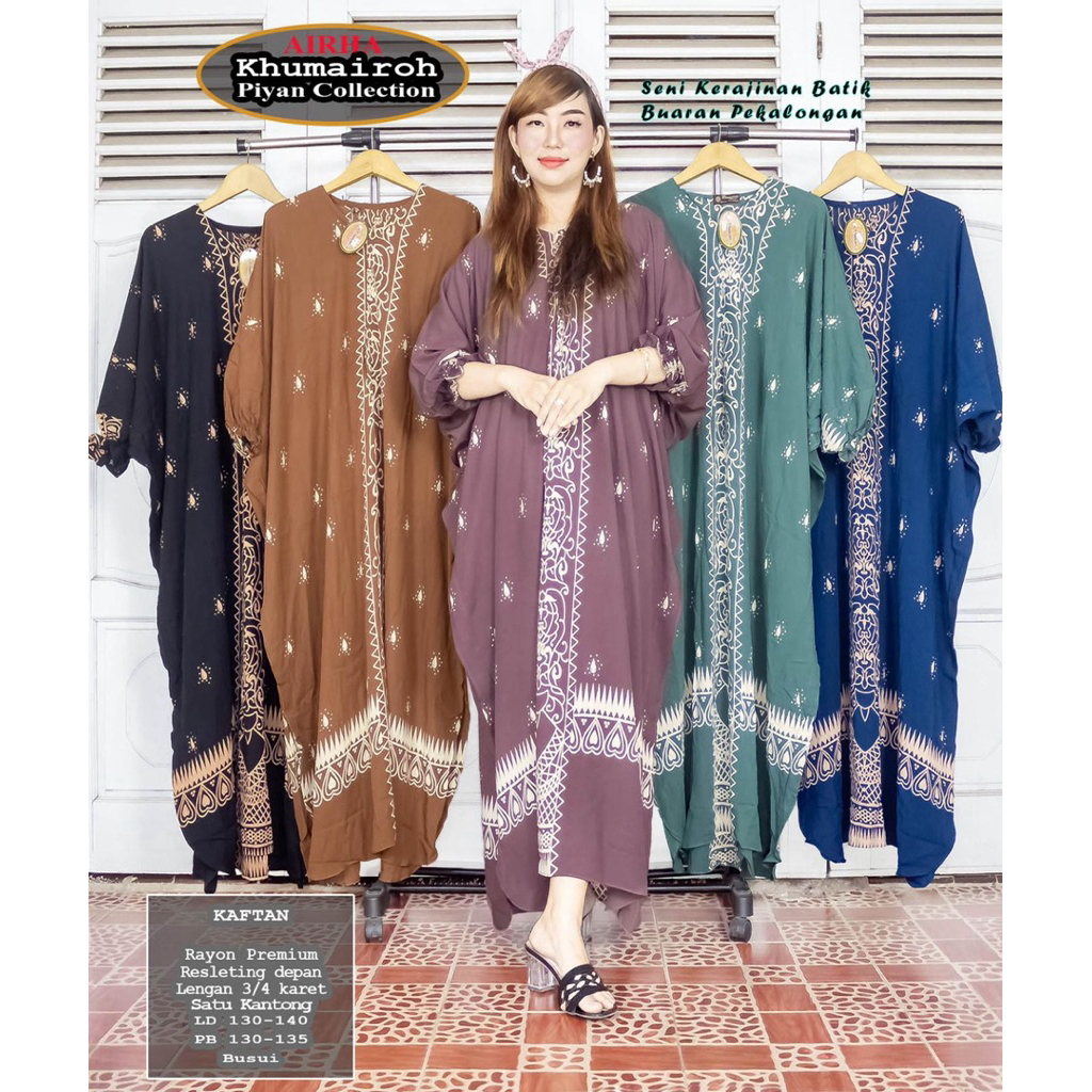 LONGDRES KAFTAN BATIK PRINT - DASTER KAFTAN JUMBO BATIK PEKALONGAN