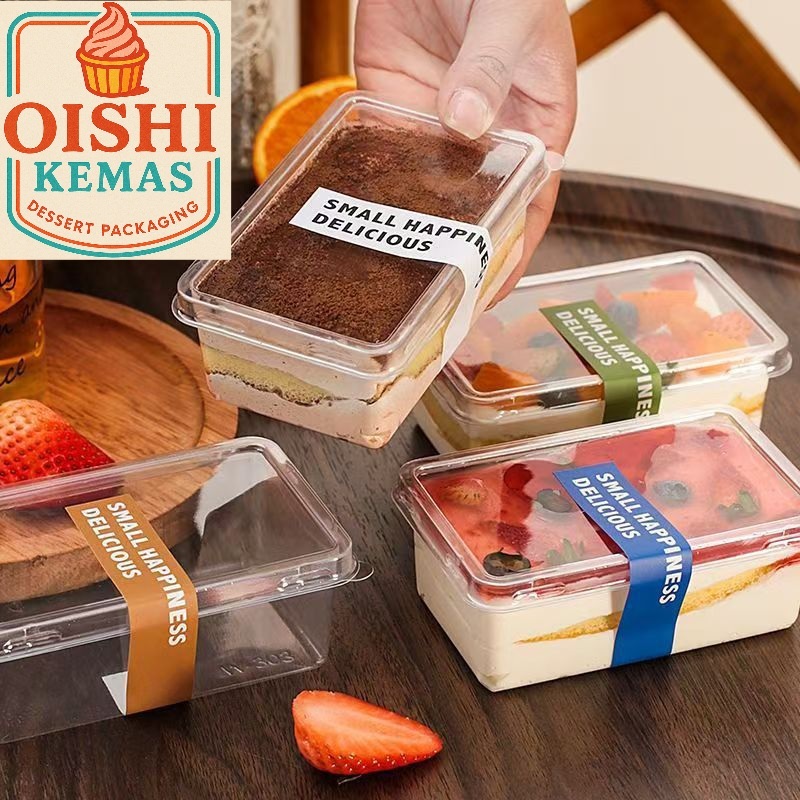 10set 280ML Box Kotak Tiramisu SENDOK Kue Dessert Cup Mika Salad Buah Makanan Cake Bolu