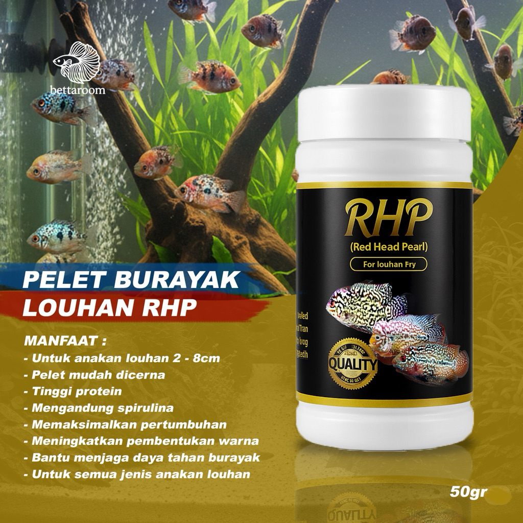 Pelet pakan burayak anakan ikan louhan Rhp makanan anakan louhan