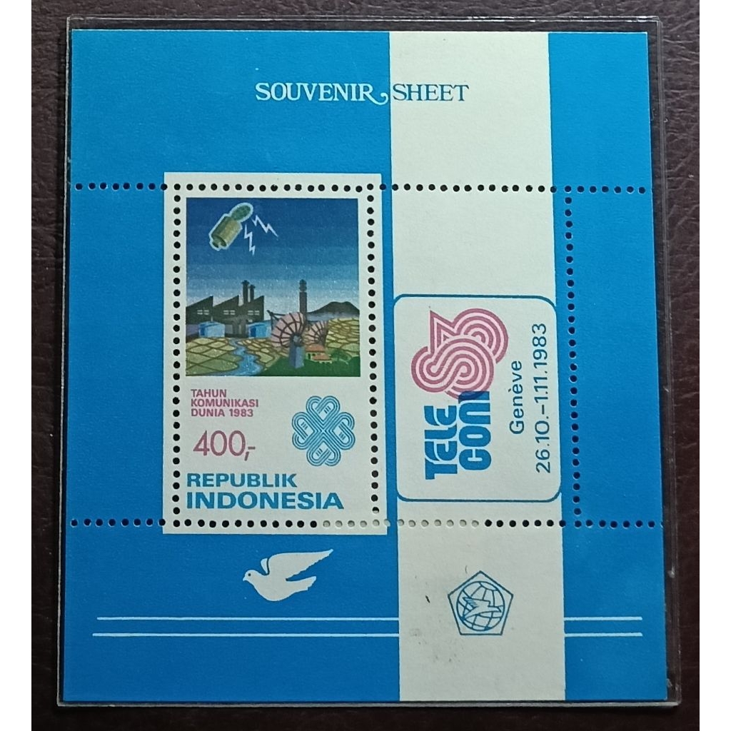 Souvenir Sheet (SS) Prangko Lawas RI Pameran Telecom Di Geneva 1983