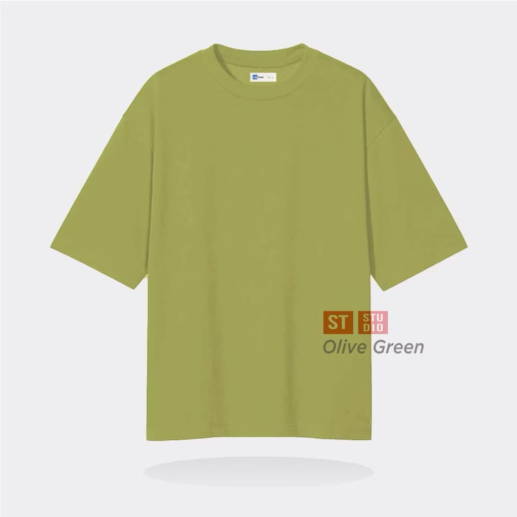 Kaos Oversized Polos OLive Green Basic T-shirt Polos Oversized Unisex