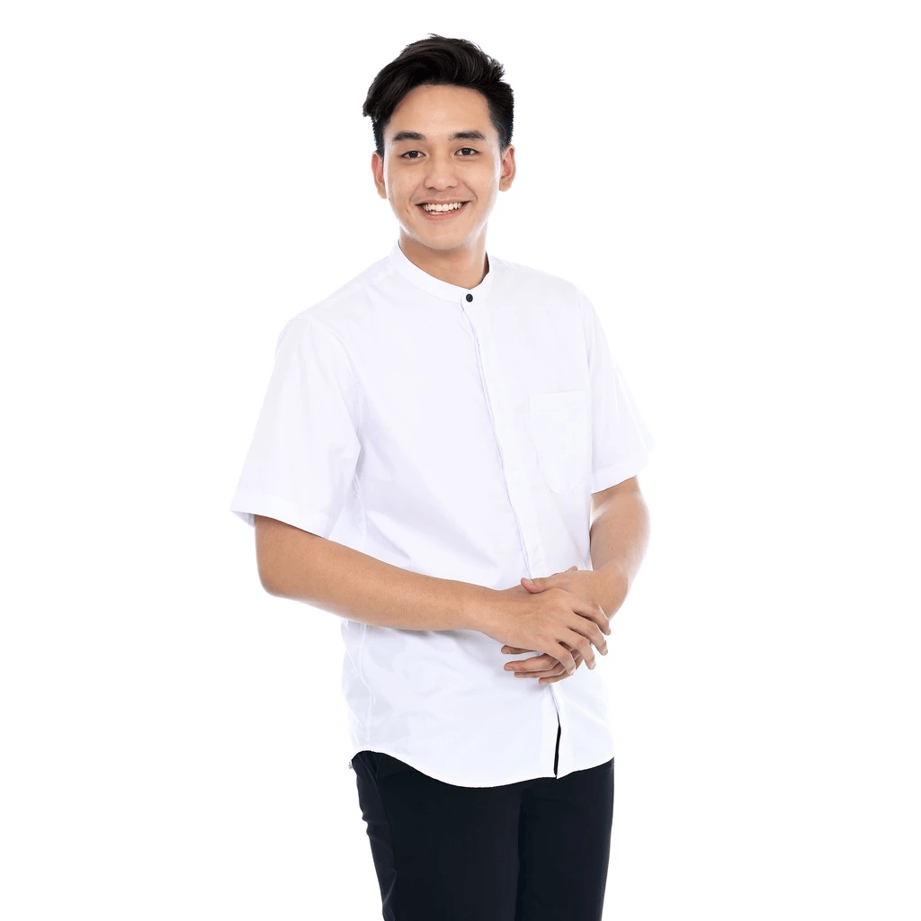 Kemeja Koko Pria Lengan Pendek Polos Katun Toyobo