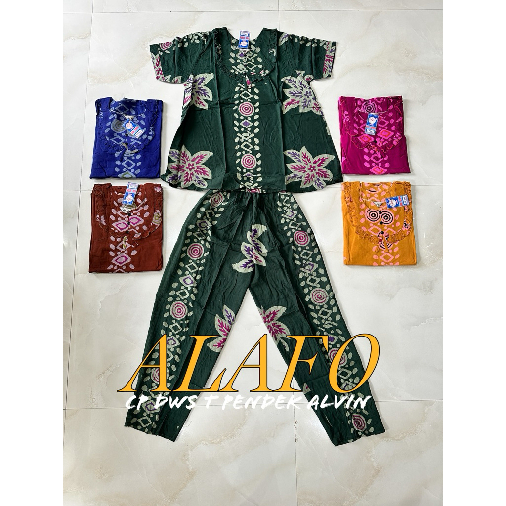 BAJU TIDUR NYAMAN CP DEWASA T PENDEK BATIK ALVIN CITAK