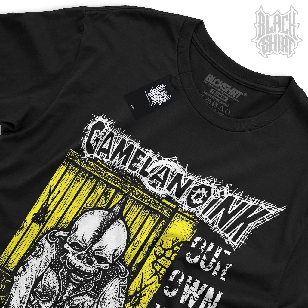 Kaos musik punk band Gamelanoink / Alcohol invasion / Blackshirt / Unofficial Merchandise / Cotton c