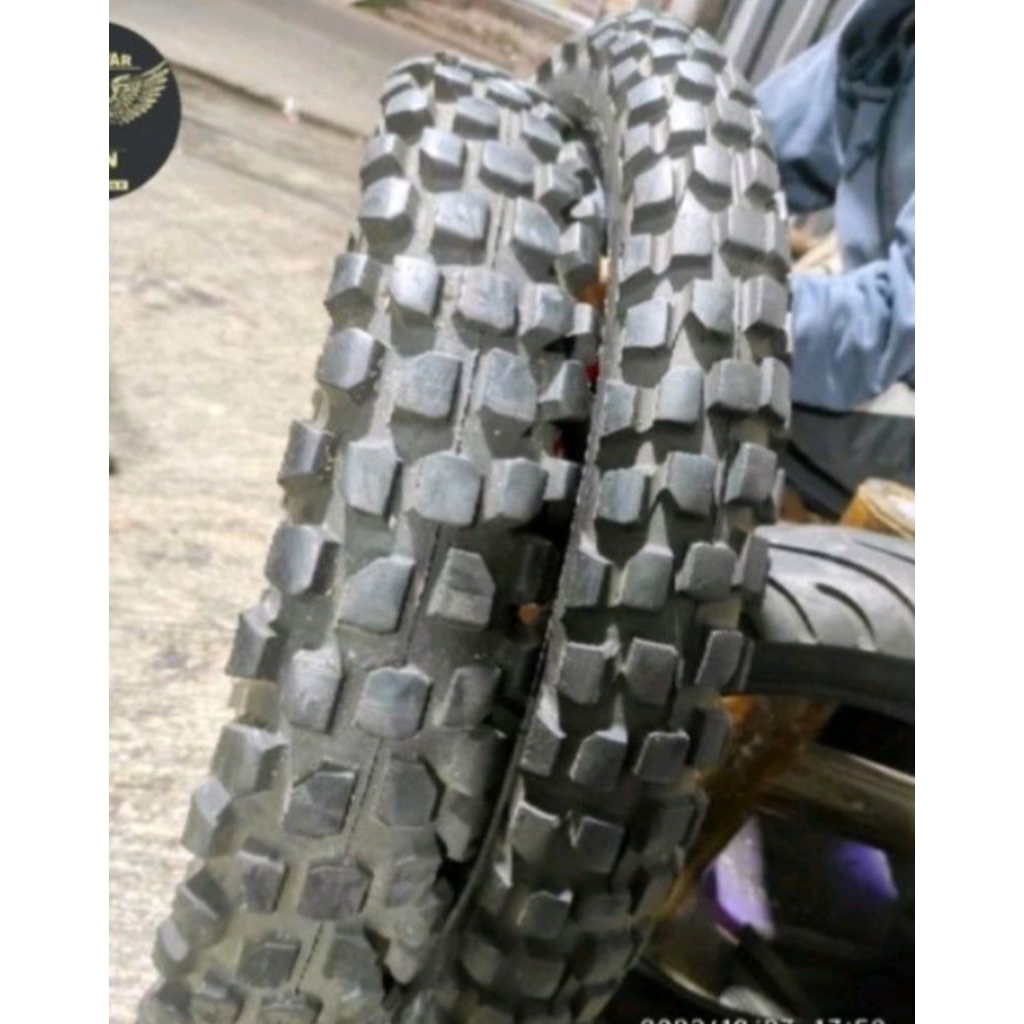 SEPASANG BAN MOTOR KLX/CRF RING 18 -21 MEREK IRC COPOTAN