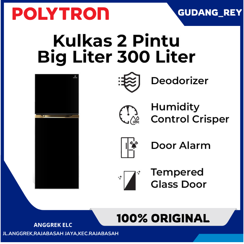KULKAS POLYTRON JUMBO 300 Liter PRM-430X