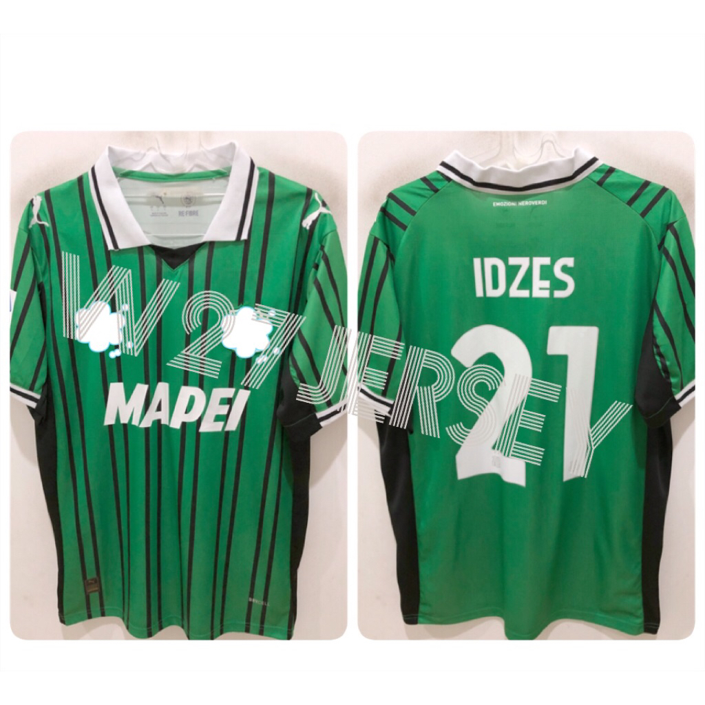 JERSEY SASSUOLO HOME 2025-2026 name player Idzes + Patch