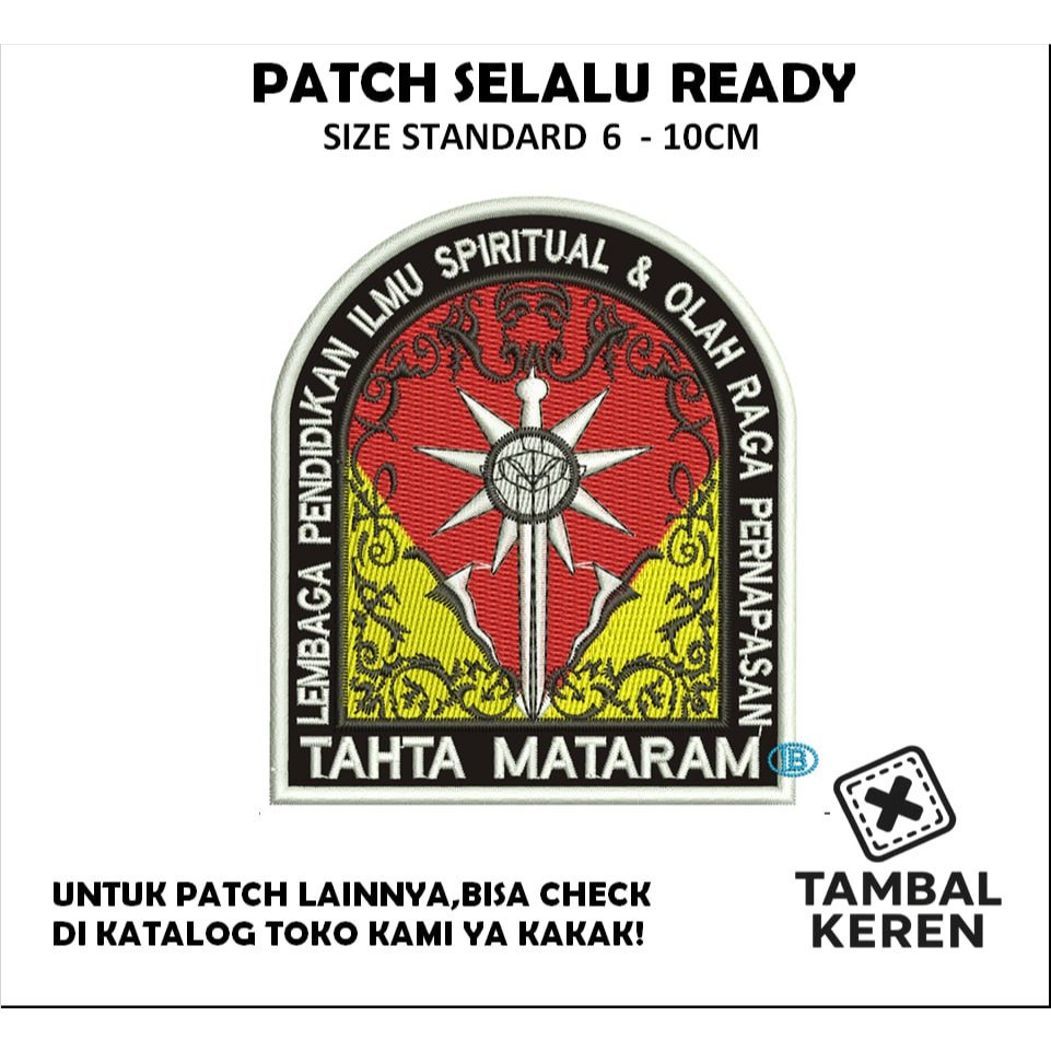 EMBLEM PATCH BORDIR Tahta Mataram - TAMBAL KEREN
