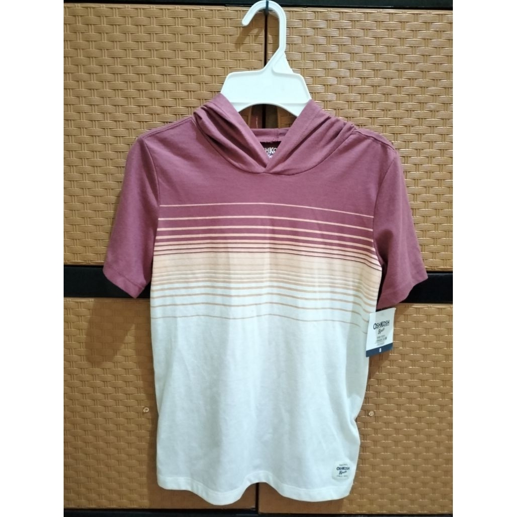 Atasan Pendek Hoodie Oshkosh Anak Cowok Size 8th