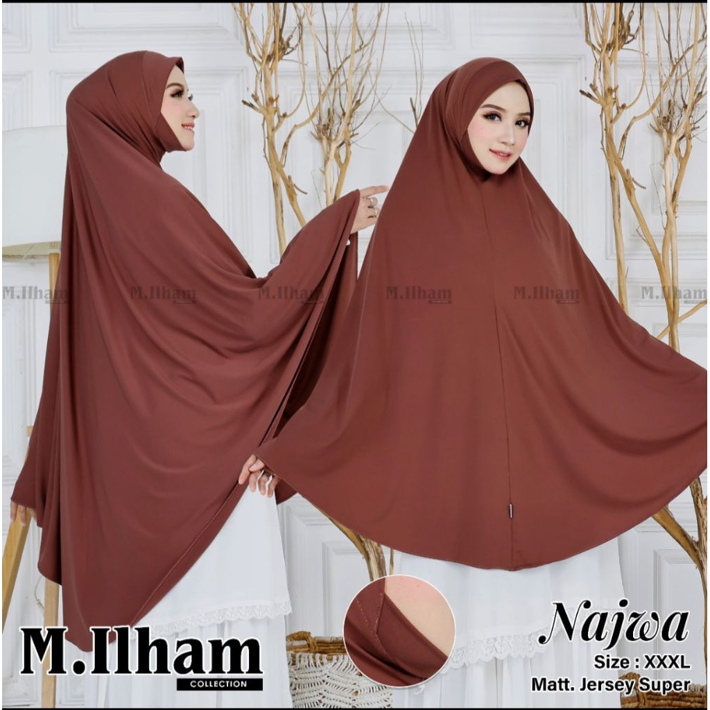 KHIMAR NAJWA XXXL ORIGINAL M.ILHAM SYARI JUMBO MATT JERSEY SUPER